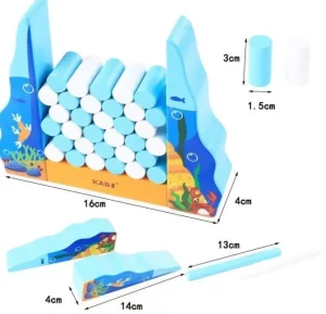 Wooden Whale Diving Game- Fine motor skills toys