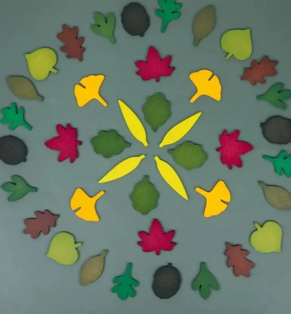 Woodland Leaves 40 pieces-Open ended wooden toys